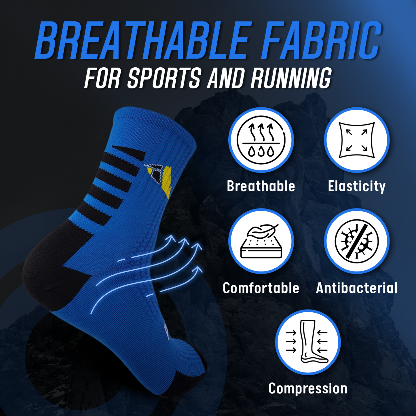 Blue & Black Socks