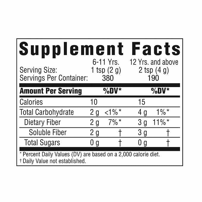Benefiber Daily Prebiotic Fiber Supplement Powder for Digestive Health, Unflavored - 125 Servings (17.6 Ounces)