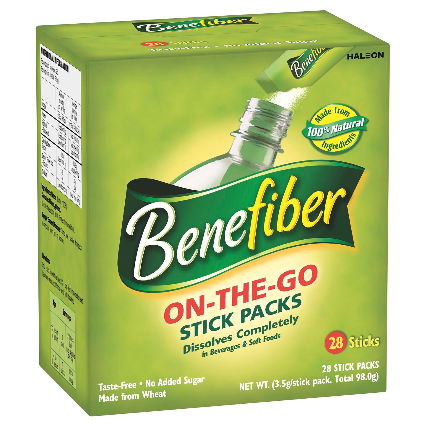 Benefiber Daily Prebiotic Fiber Supplement Powder for Digestive Health, Unflavored - 125 Servings (17.6 Ounces)