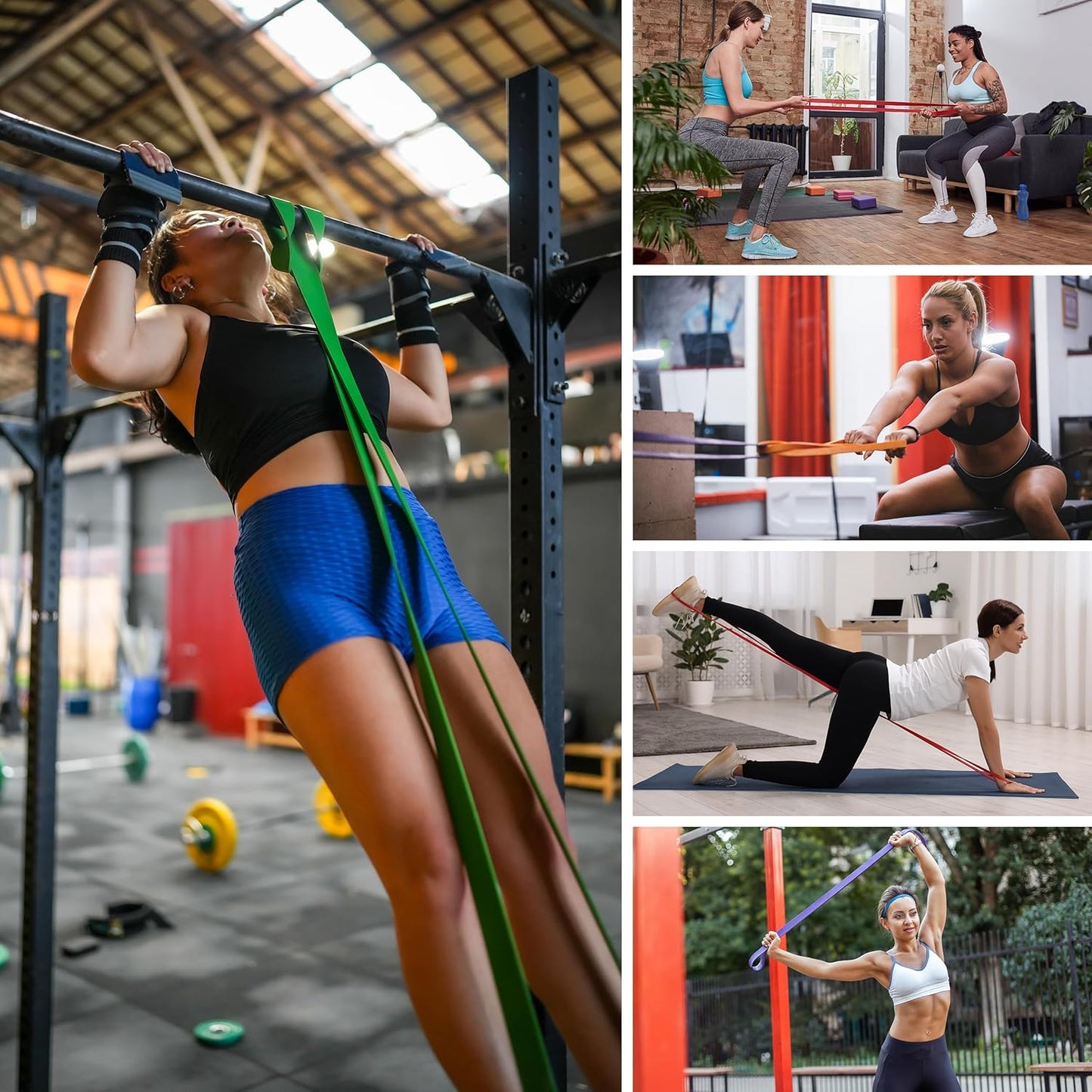 Mercure Resistance Bands for Working Out, 6 Packs Exercise Bands, Pull Up Assistance Bands for Body Stretching Training Physical Therapy Muscle Training for Men & Women