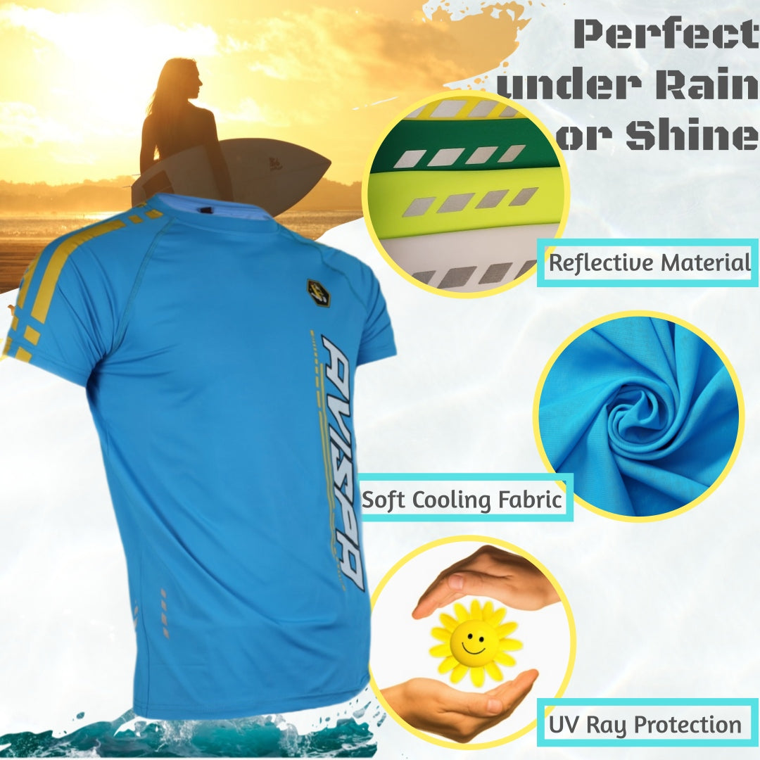 Aqua Blue Fitted T-Shirt
