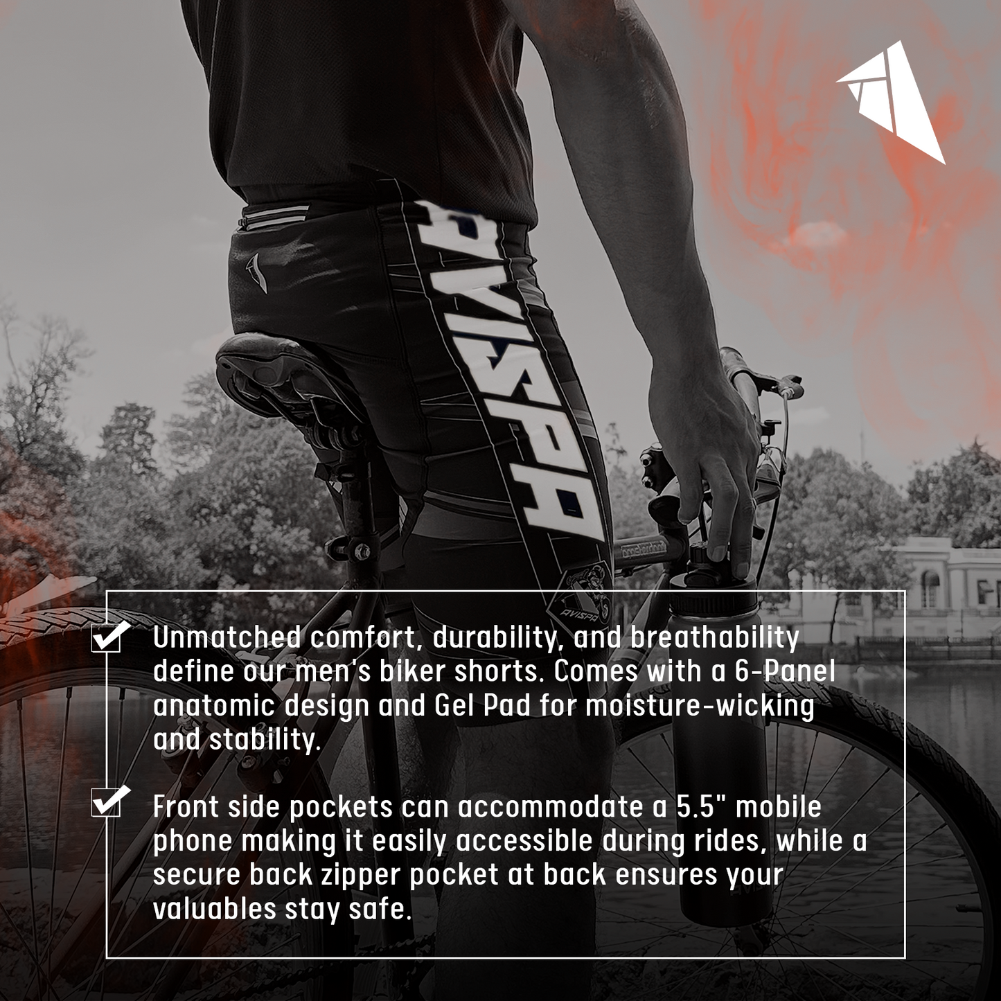 Red and Black Cycling Shorts