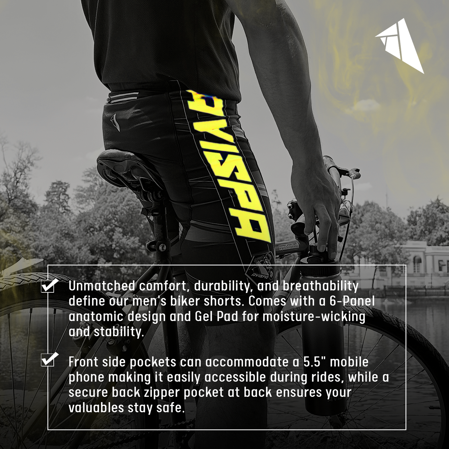 Gold and Black Cycling Shorts