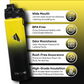 Stainless Steel Water Bottle Yellow and Black
