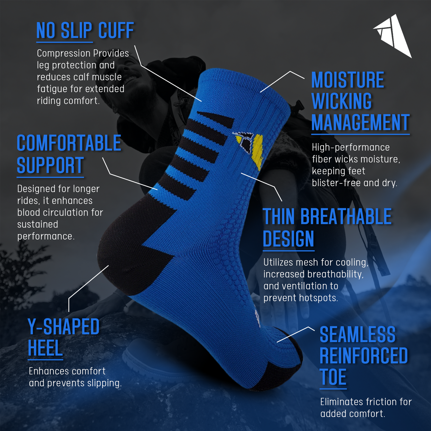 Blue & Black Socks