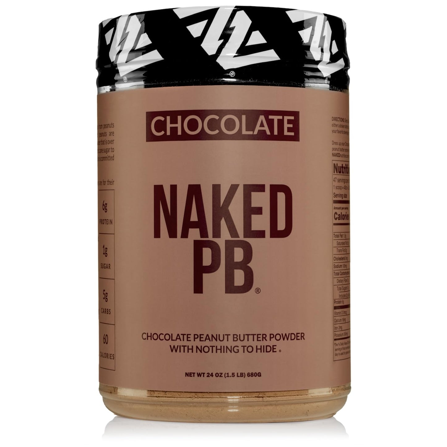 2 LB Powdered Peanut Butter from US Farms – Bulk, Only 1 Ingredient - Roasted Peanuts, Vegan, No Additives, Preservative Free, No Salt, No Sugar - 76 Servings - NAKED PB