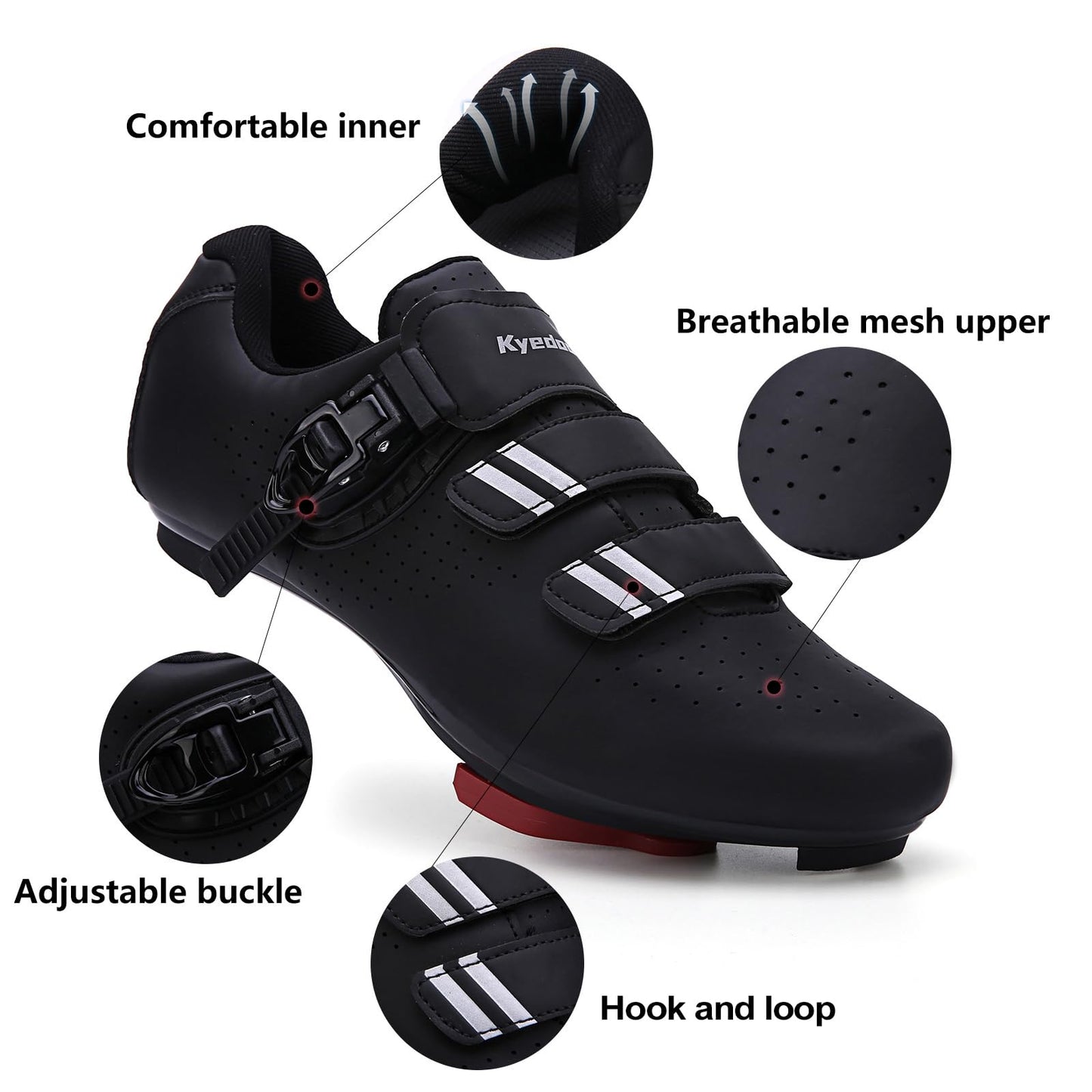 Mens Womens Cycling Shoes Compatible with Pelaton Bike Shoes Road Bike Shoes Riding Bicycle Pre-Installed with Delta Cleats Clip Indoor Outdoor Pedal