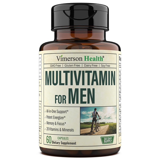 Multivitamin for Men – Essential Mens Multivitamins & Multiminerals Capsules with Vitamin B12, A, D, C, Zinc, Magnesium & More for Total Body Wellness – 20+ Key Nutrients & Vitamins for Men – 60 count