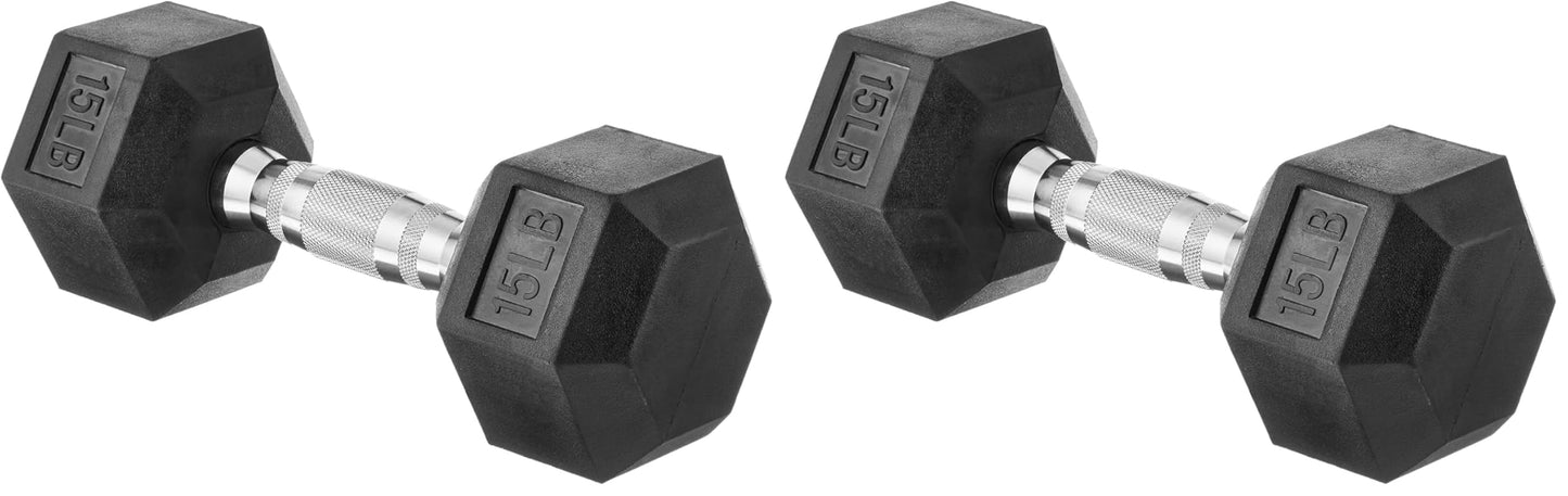 Amazon Basics Rubber Hex Dumbbell Hand Weight