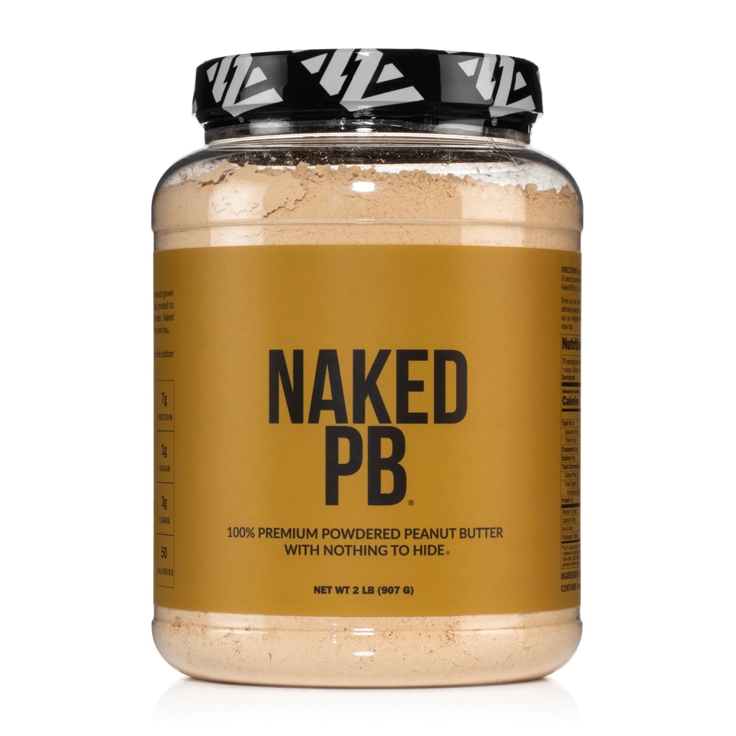 Naked 1.5 LB Powdered Peanut Butter from US Farms – Bulk, Only 1 Ingredient - Roasted Peanuts, Vegan, No Additives, Preservative Free, No Salt, No Sugar - 45 Servings - NAKED PB