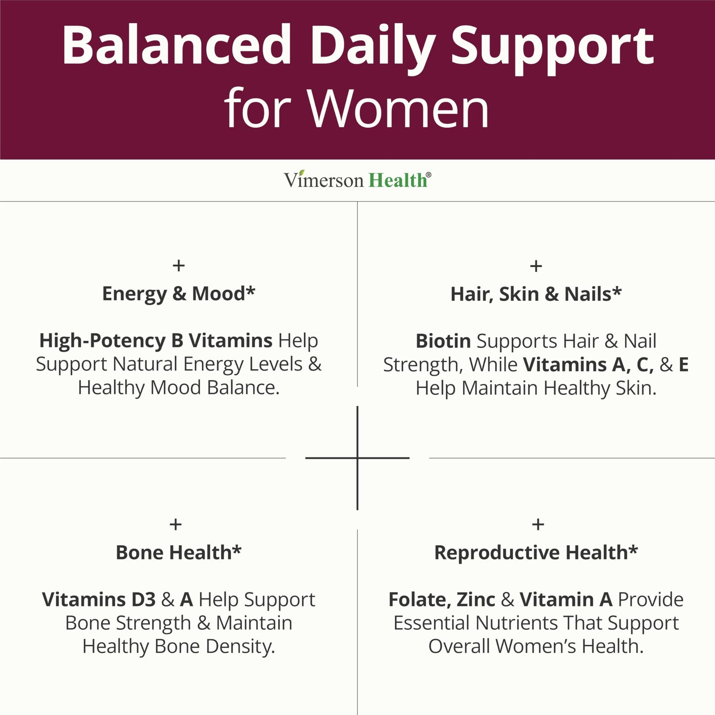 Vimerson Health Multivitamin for Women: Vitamins, Minerals and Bioavailable D3 for Focus and Energy Support – Daily Womens Multivitamins and Multiminerals – 60 Liquid Capsules