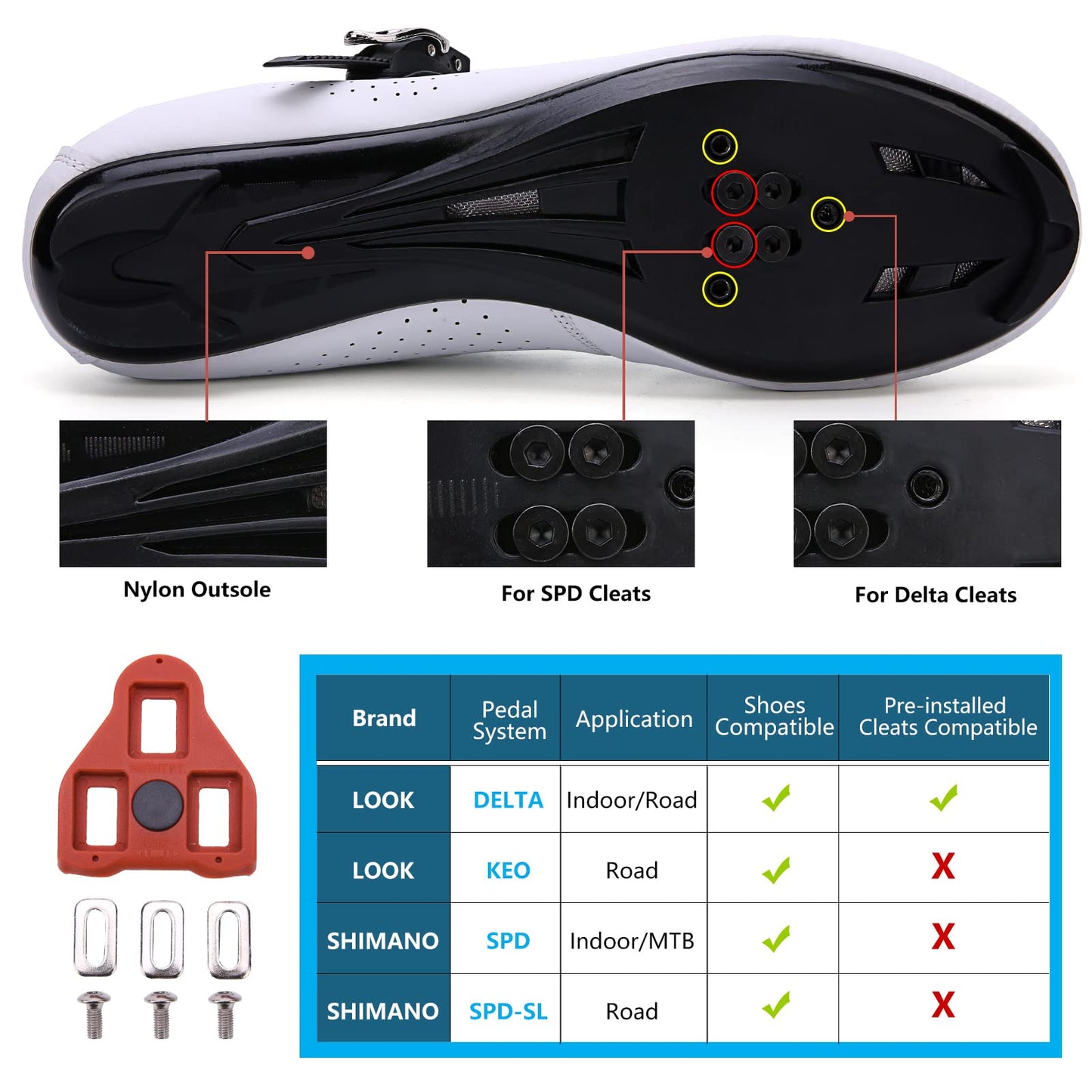 Mens Womens Cycling Shoes Compatible with Pelaton Bike Shoes Road Bike Shoes Riding Bicycle Pre-Installed with Delta Cleats Clip Indoor Outdoor Pedal