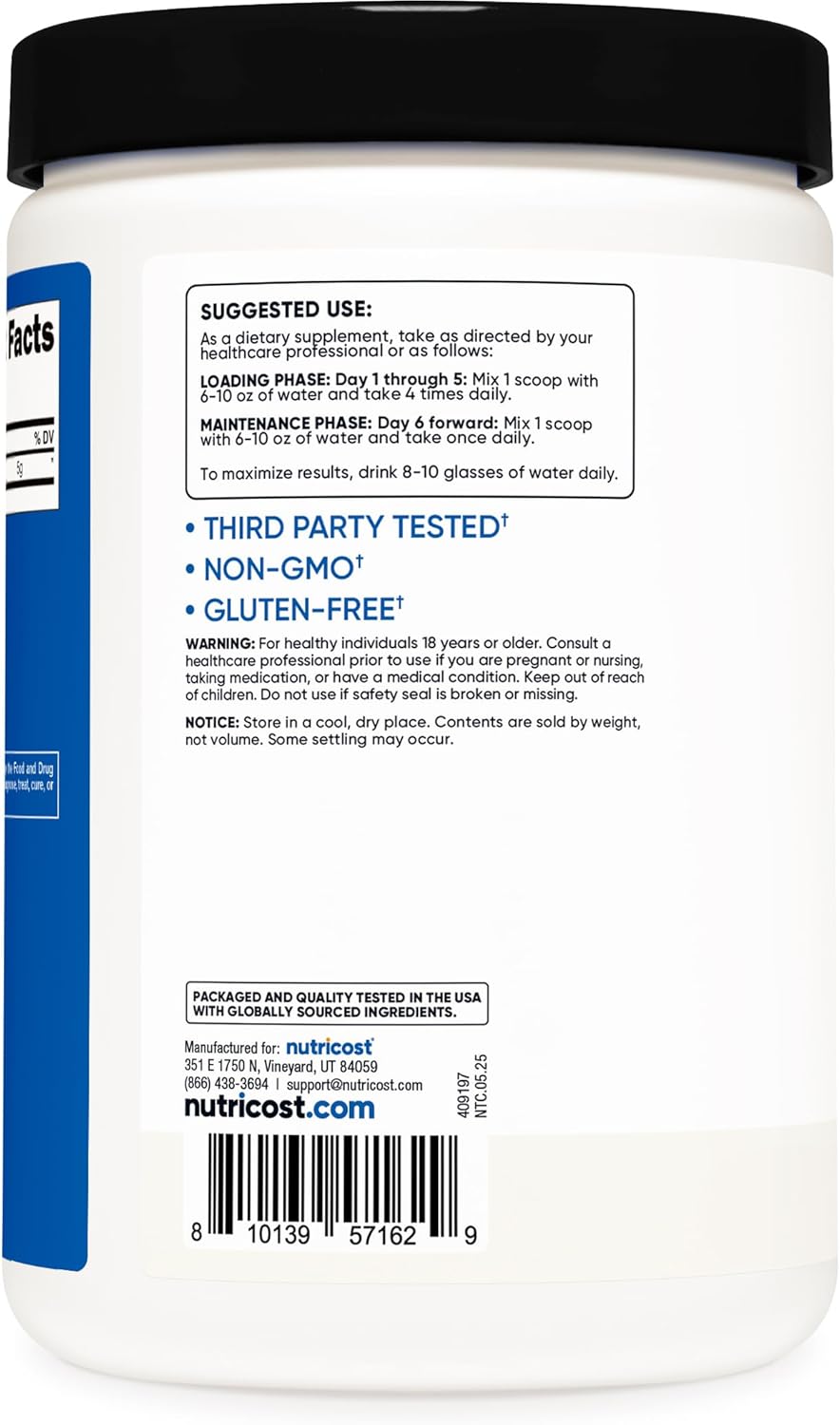 Nutricost Creatine Monohydrate Powder (Fruit Punch, 500 Gram)