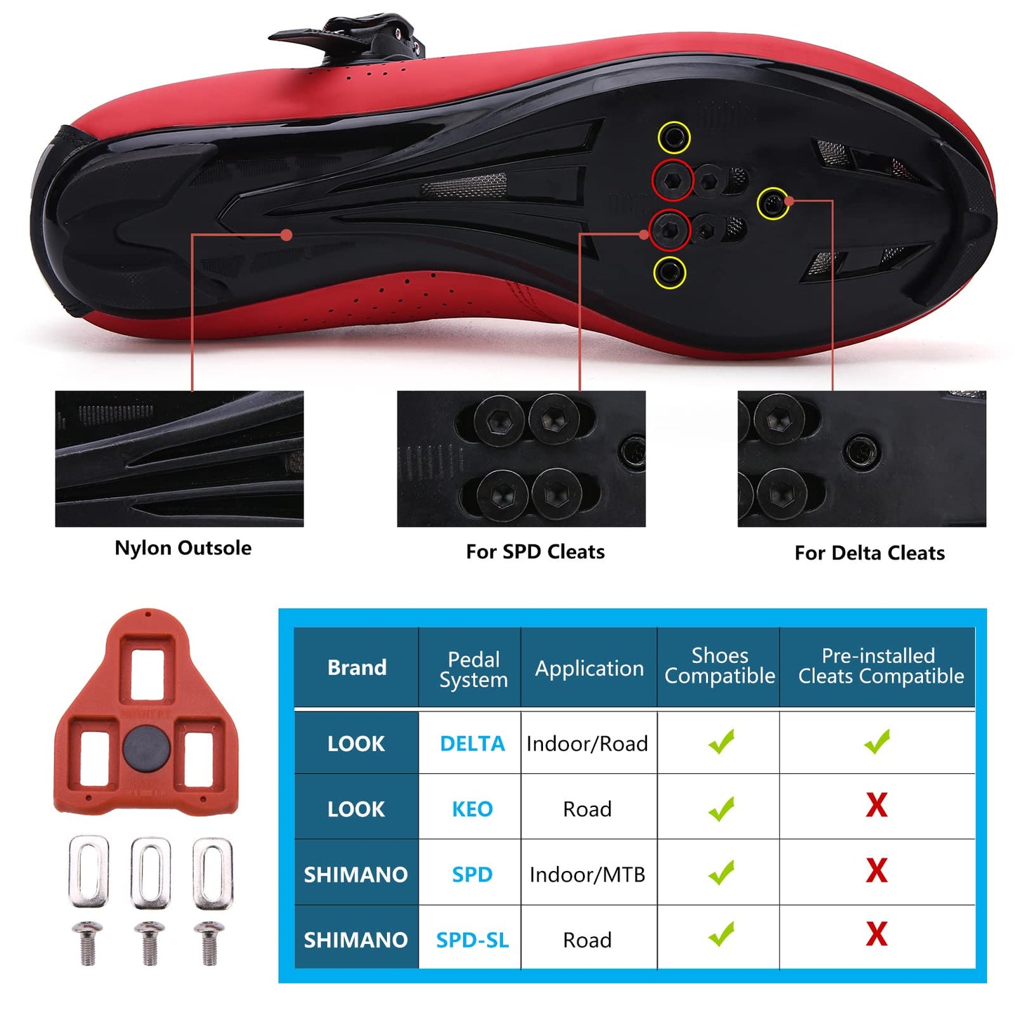 Mens Womens Cycling Shoes Compatible with Pelaton Bike Shoes Road Bike Shoes Riding Bicycle Pre-Installed with Delta Cleats Clip Indoor Outdoor Pedal