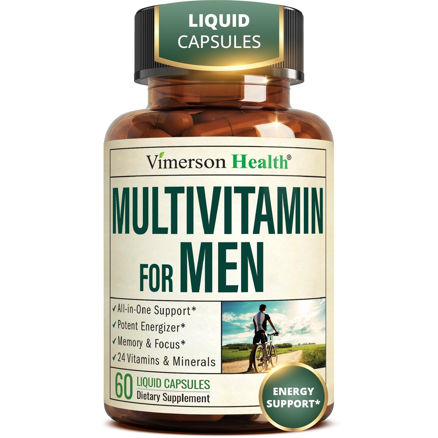 Vimerson Health Multivitamin for Women: Vitamins, Minerals and Bioavailable D3 for Focus and Energy Support – Daily Womens Multivitamins and Multiminerals – 60 Liquid Capsules