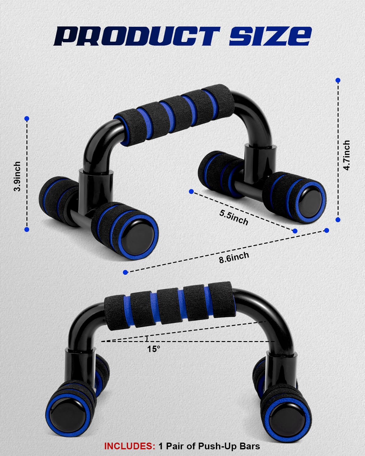 Ergonomic Push Up Bars (2 Pack) - Portable Push Up Handles for Men & Women, Ideal for Home, Gym, or Floor Workouts – Deep Muscle and Strength Training