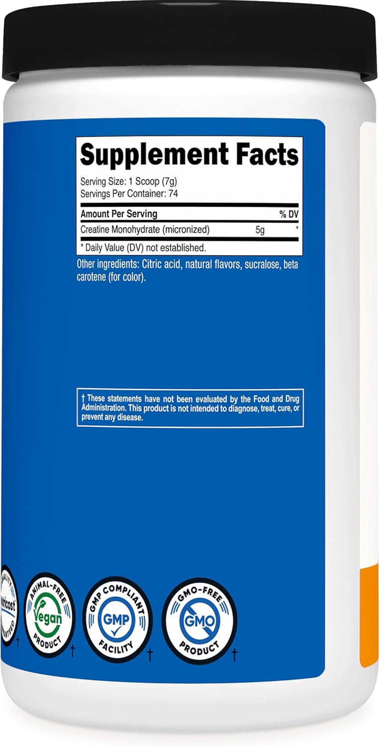 Nutricost Creatine Monohydrate Powder (Fruit Punch, 500 Gram)