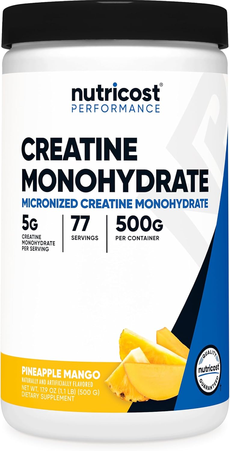 Nutricost Creatine Monohydrate Powder (Fruit Punch, 500 Gram)