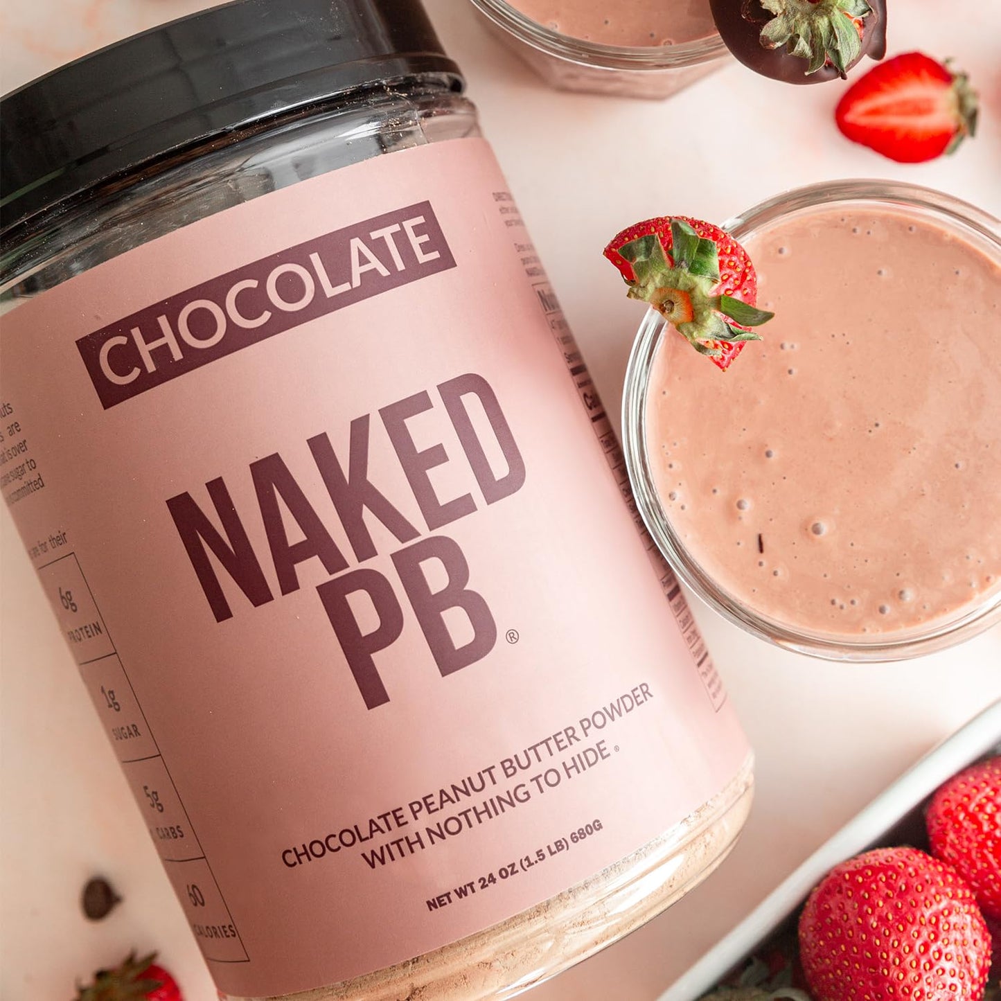 2 LB Powdered Peanut Butter from US Farms – Bulk, Only 1 Ingredient - Roasted Peanuts, Vegan, No Additives, Preservative Free, No Salt, No Sugar - 76 Servings - NAKED PB