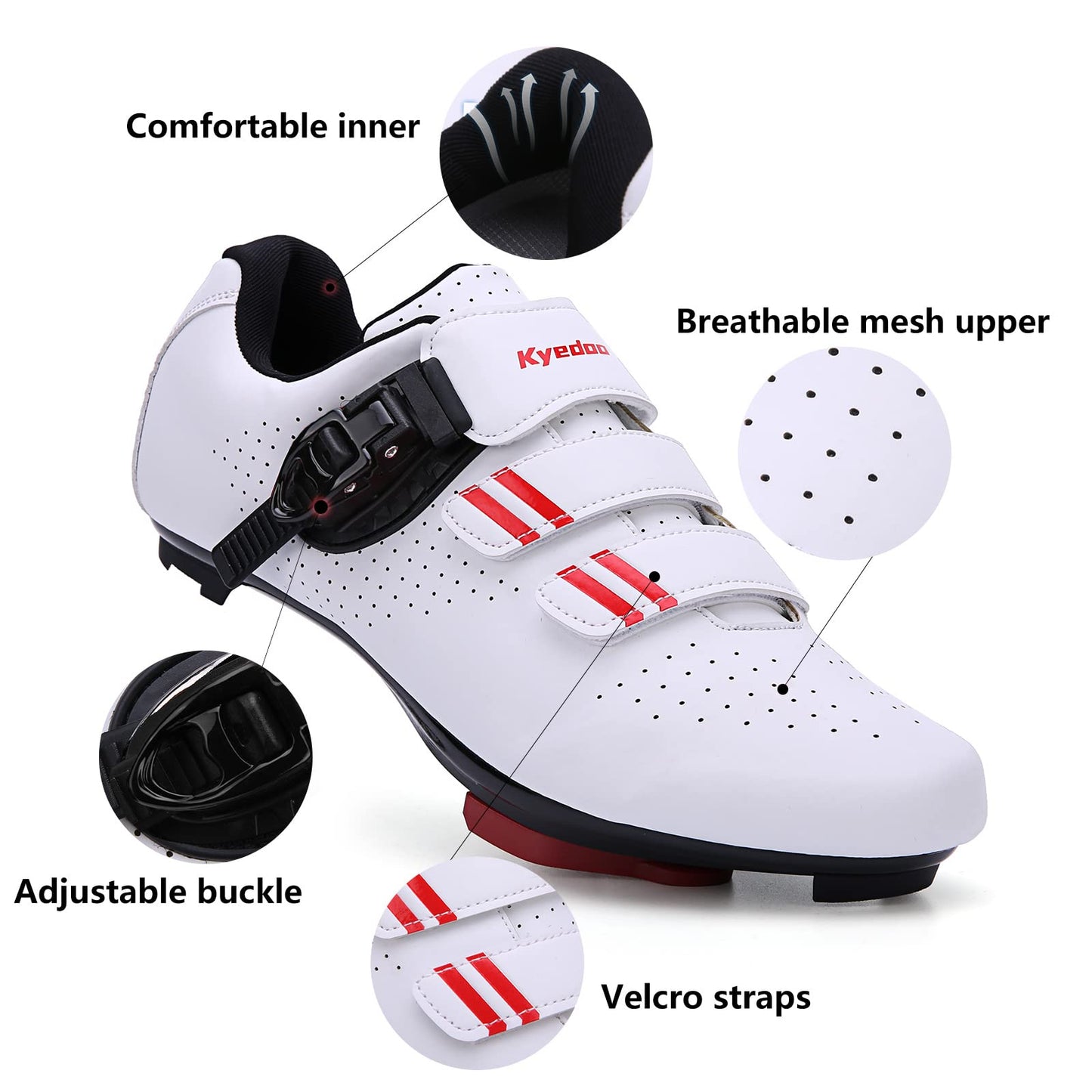 Mens Womens Cycling Shoes Compatible with Pelaton Bike Shoes Road Bike Shoes Riding Bicycle Pre-Installed with Delta Cleats Clip Indoor Outdoor Pedal