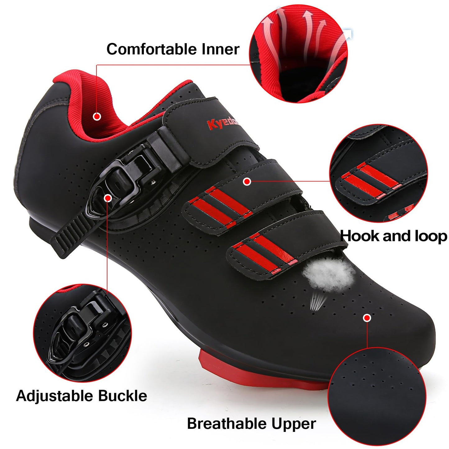 Mens Womens Cycling Shoes Compatible with Pelaton Bike Shoes Road Bike Shoes Riding Bicycle Pre-Installed with Delta Cleats Clip Indoor Outdoor Pedal