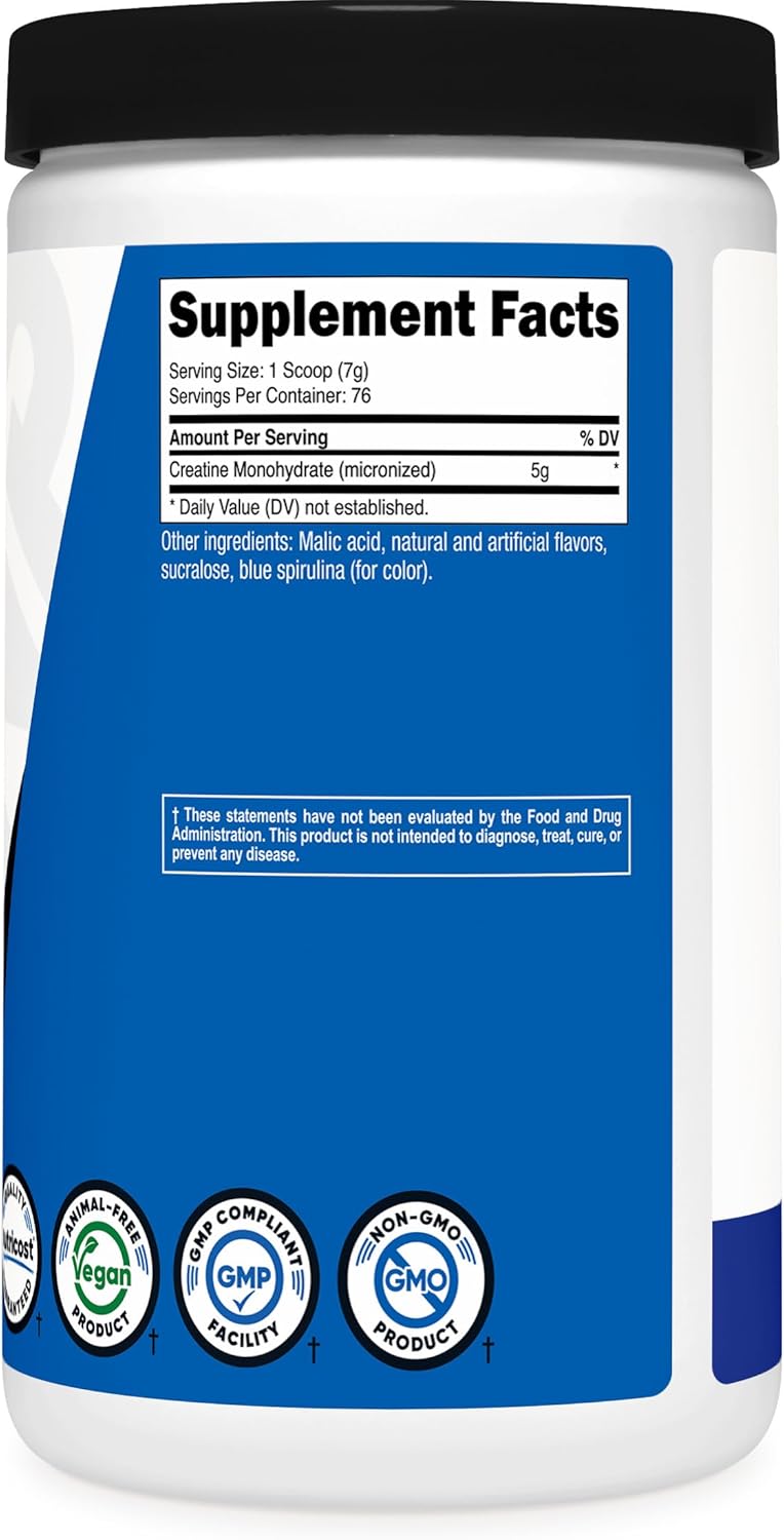 Nutricost Creatine Monohydrate Powder (Fruit Punch, 500 Gram)