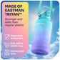1 Gallon Water Bottle with 128 oz Capacity - Motivational Time Markers for Daily Hydration Goals - Leakproof BPA Free Tritan with Removable Straw