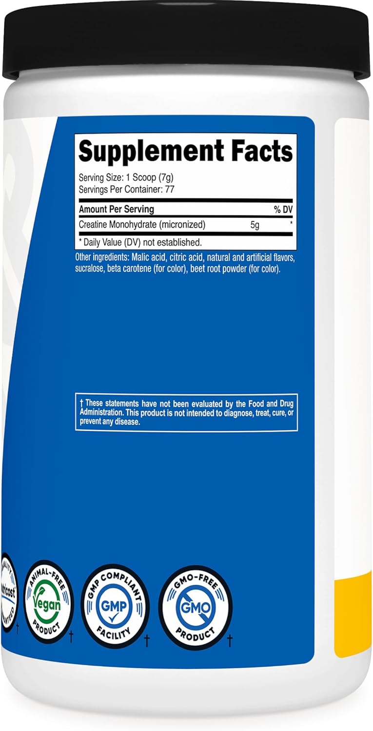 Nutricost Creatine Monohydrate Powder (Fruit Punch, 500 Gram)