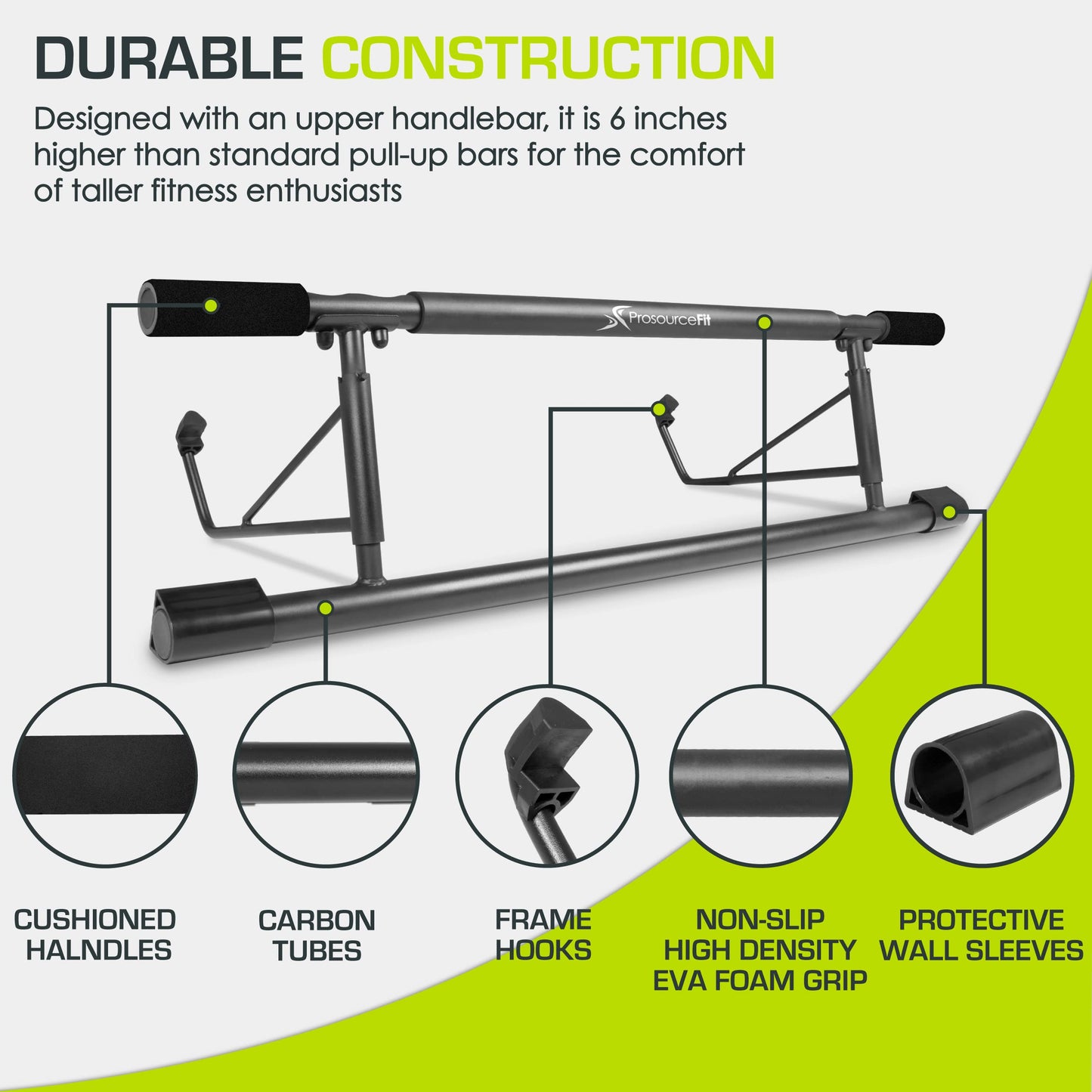 ProsourceFit Pull Up Bar for Multi Use Fitness & Home Gym Exercise