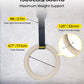 PACEARTH Gymnastics Rings 32mm Wooden Olympic Rings Support 1500lbs Locked Carabiners 9ft Double-Layer Numbered Straps Non-Slip Gym Rings with Foot Straps Door Anchor for Home Gym Full Body Workout