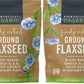 Viva Naturals Organic Ground Flaxseed, 30 oz (850 g) – Plant-Based Protein, Vegan Omega-3 & Fiber, Finely Milled Flax Seeds, Perfect for Smoothies & Baking