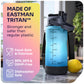 1 Gallon Water Bottle with 128 oz Capacity - Motivational Time Markers for Daily Hydration Goals - Leakproof BPA Free Tritan with Removable Straw