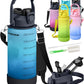 1 Gallon Water Bottle with 128 oz Capacity - Motivational Time Markers for Daily Hydration Goals - Leakproof BPA Free Tritan with Removable Straw
