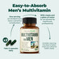 Multivitamin for Men – Essential Mens Multivitamins & Multiminerals Capsules with Vitamin B12, A, D, C, Zinc, Magnesium & More for Total Body Wellness – 20+ Key Nutrients & Vitamins for Men – 60 count