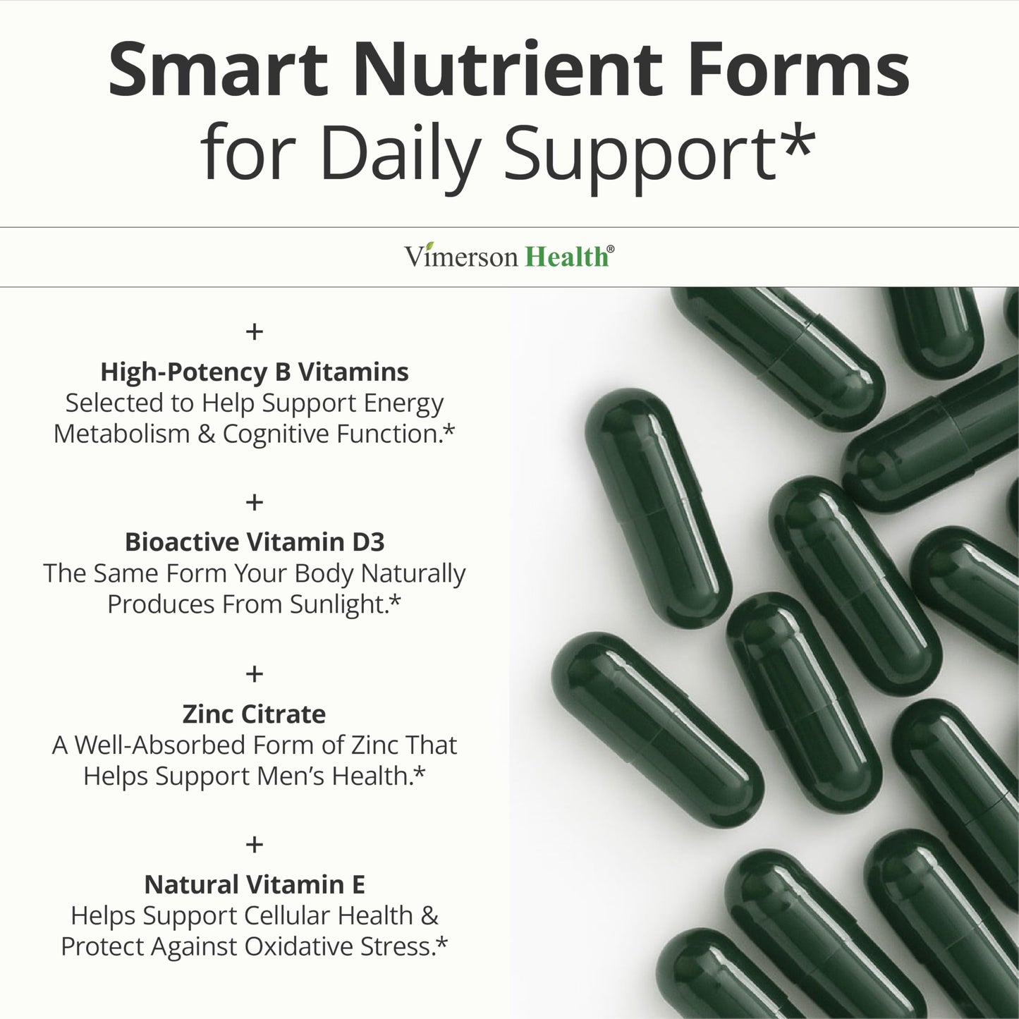 Vimerson Health Multivitamin for Women: Vitamins, Minerals and Bioavailable D3 for Focus and Energy Support – Daily Womens Multivitamins and Multiminerals – 60 Liquid Capsules