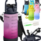 1 Gallon Water Bottle with 128 oz Capacity - Motivational Time Markers for Daily Hydration Goals - Leakproof BPA Free Tritan with Removable Straw