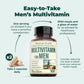 Multivitamin for Men – Essential Mens Multivitamins & Multiminerals Capsules with Vitamin B12, A, D, C, Zinc, Magnesium & More for Total Body Wellness – 20+ Key Nutrients & Vitamins for Men – 60 count
