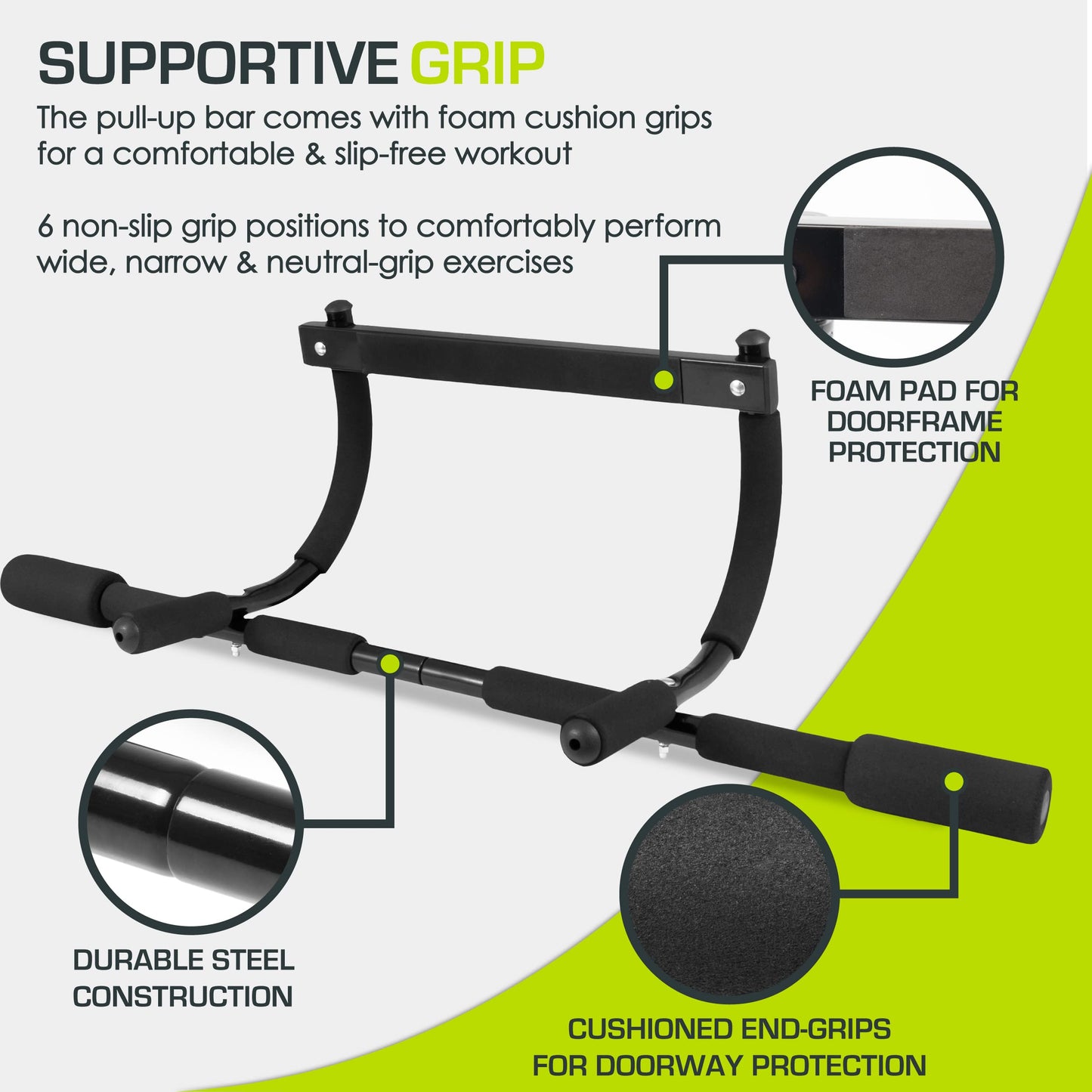 ProsourceFit Pull Up Bar for Multi Use Fitness & Home Gym Exercise