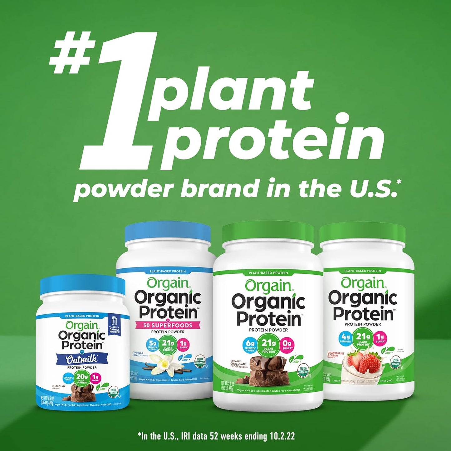 Orgain Organic Greens Powder + 50 Superfoods, Original - 1 Billion Probiotics for Digestive Health, Antioxidants, Vegan, Plant-Based, Gluten-Free, Non-GMO, Green Juice & Smoothie Drink Mix - 0.62lb