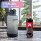 1 Gallon Water Bottle with 128 oz Capacity - Motivational Time Markers for Daily Hydration Goals - Leakproof BPA Free Tritan with Removable Straw