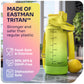 1 Gallon Water Bottle with 128 oz Capacity - Motivational Time Markers for Daily Hydration Goals - Leakproof BPA Free Tritan with Removable Straw