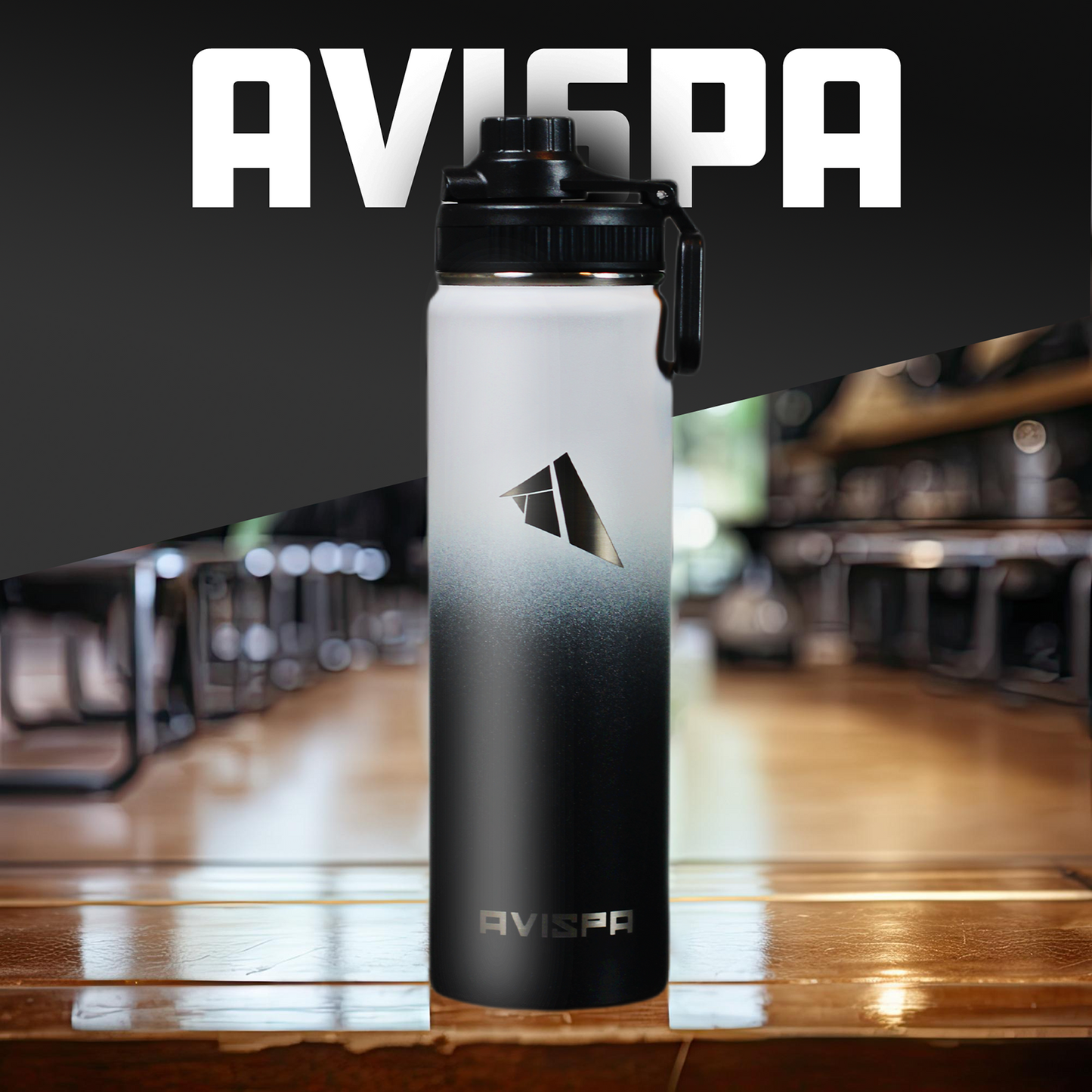 Stainless Steel Water Bottle White and Black