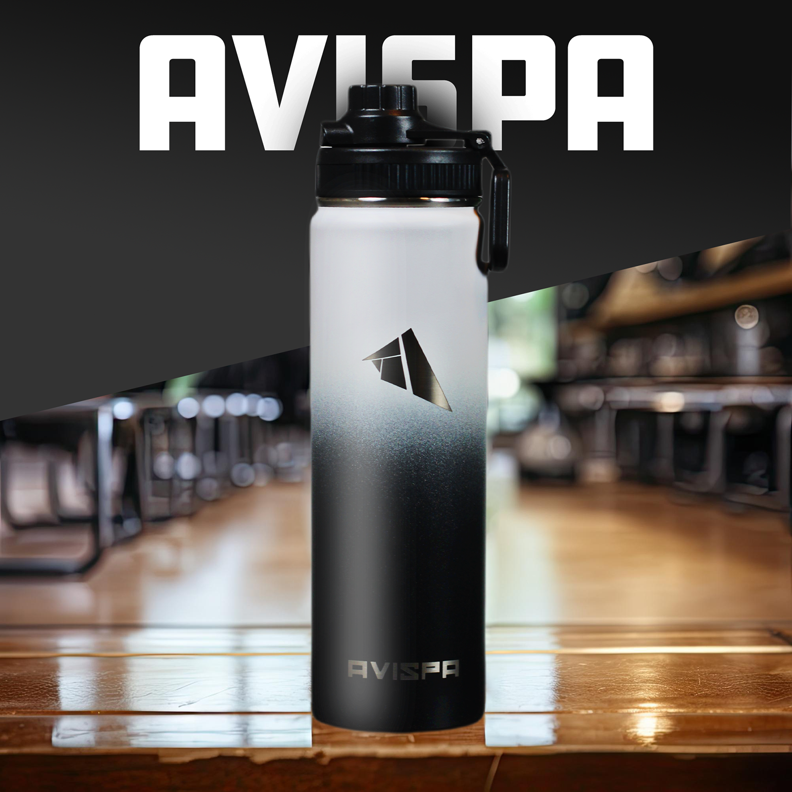Stainless Steel Water Bottle White and Black