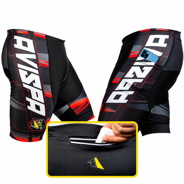 Red and Black Cycling Shorts