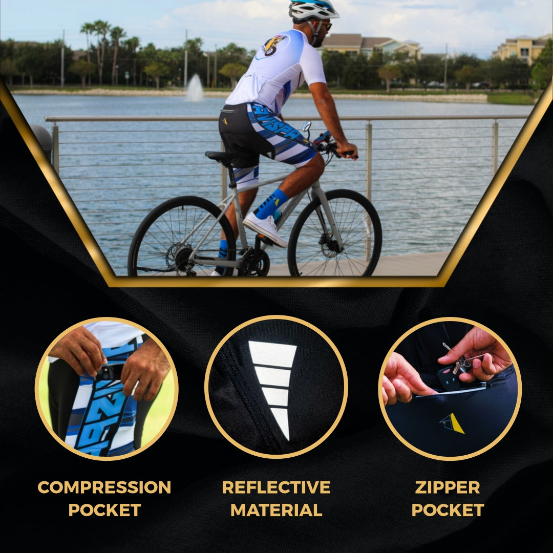 4D Gel Padded Cycling Shorts for Men and Women with Zipper Pocket Comp –  Avispa Inc