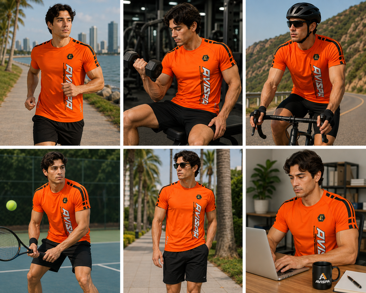 Orange Fitted T-Shirt