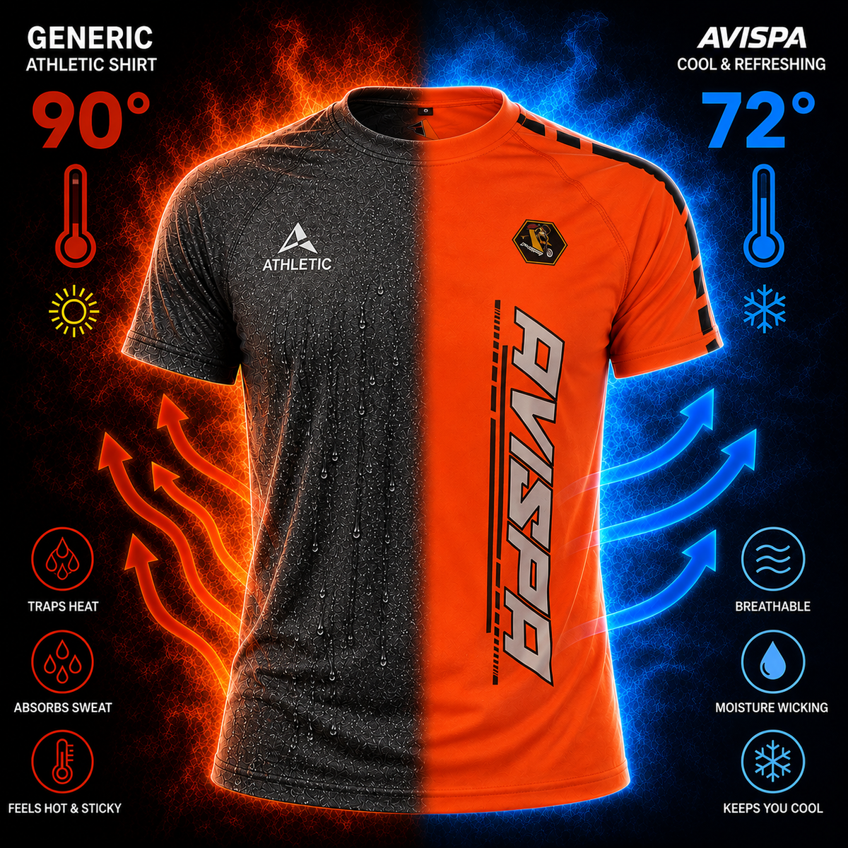 Orange Fitted T-Shirt