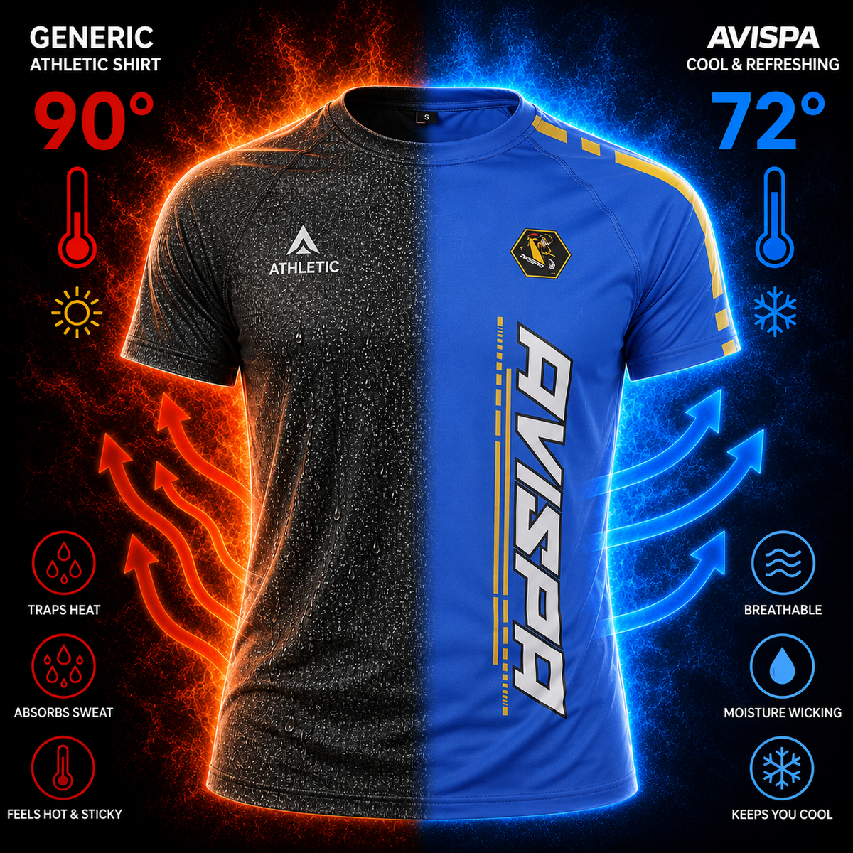 Royal Blue Fitted T-Shirt