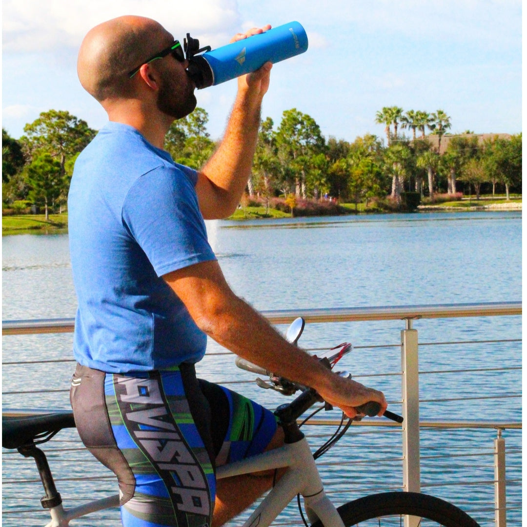 Stainless Steel Water Bottle Navy Blue