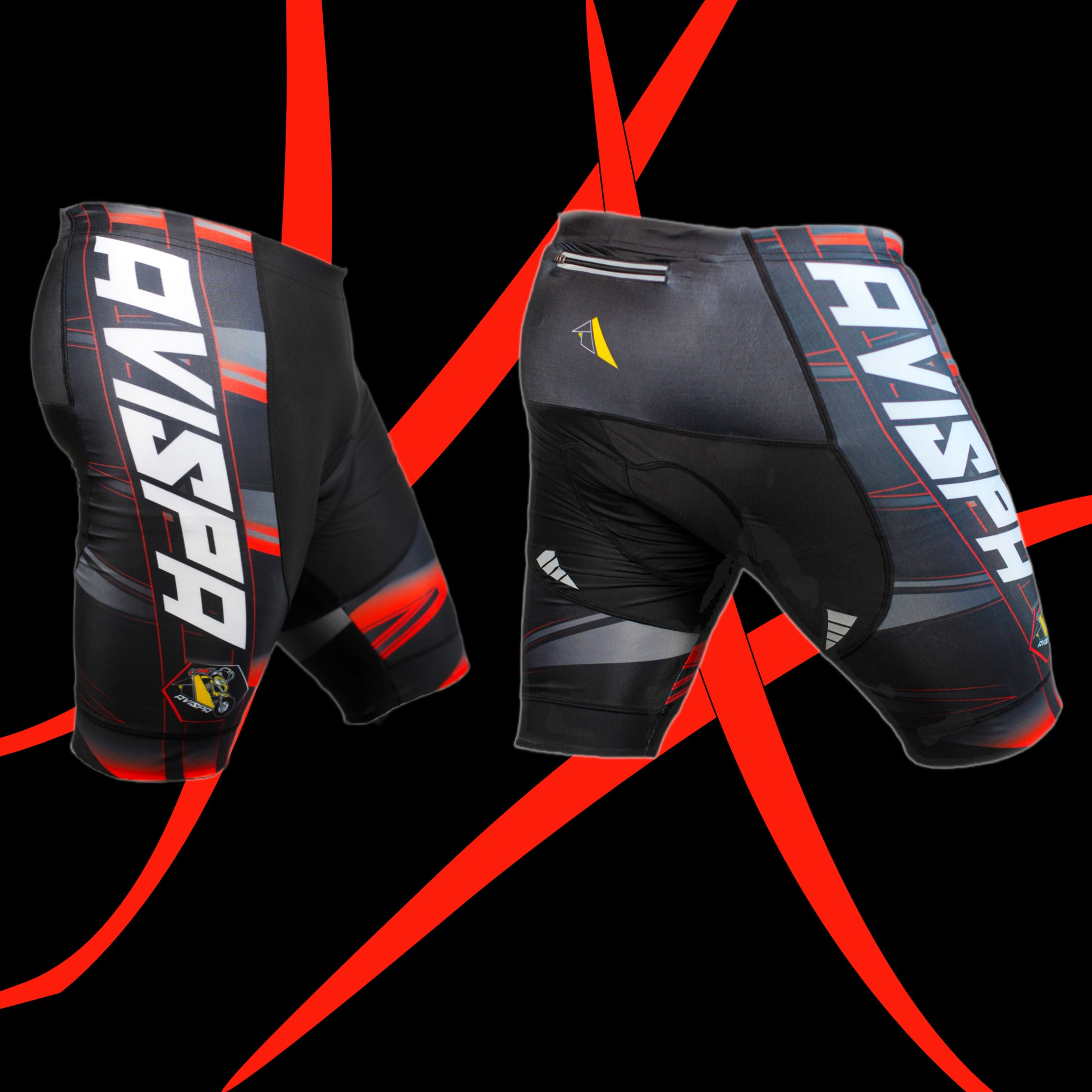 Red and Black Cycling Shorts